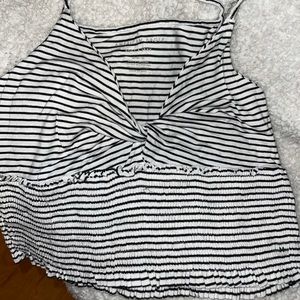 American Eagle outfitters white and black striped